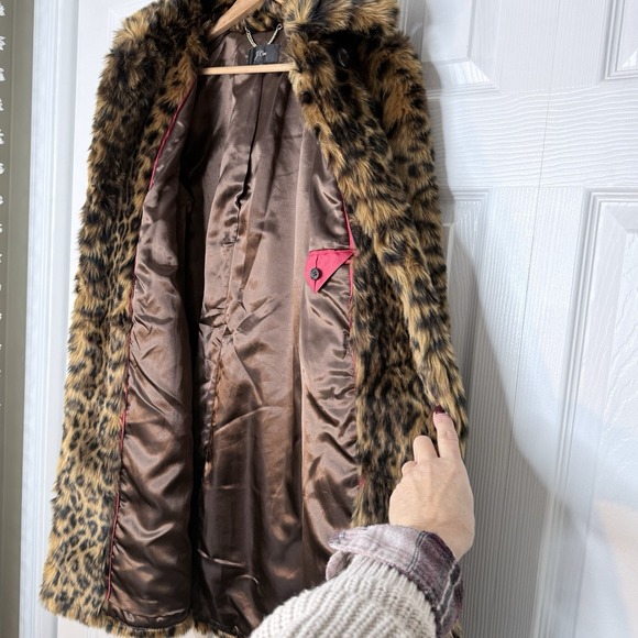 NWT J Crew JCrew Faux Fur Leopard Print Coat Spotted WQ2505 Jacket XS - Picture 6 of 12